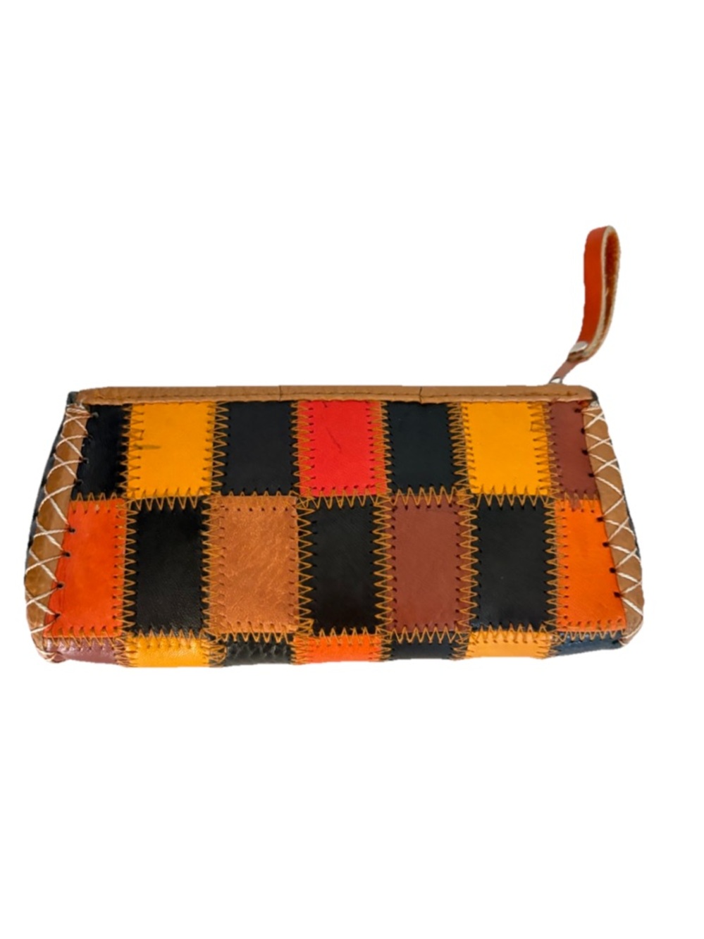 Handcrafted Patchwork Leather Coin Money Purse Wallet Multicolor